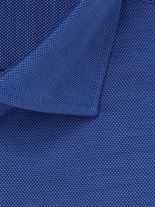Overhemd blauw cutaway boord 100% katoen non-iron detail