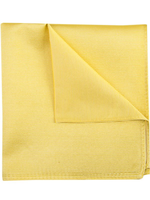 Pochet zijde streep licht geel