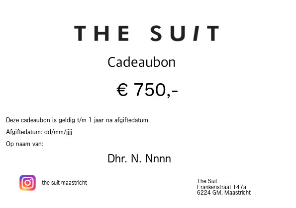 Cadeaubon €750